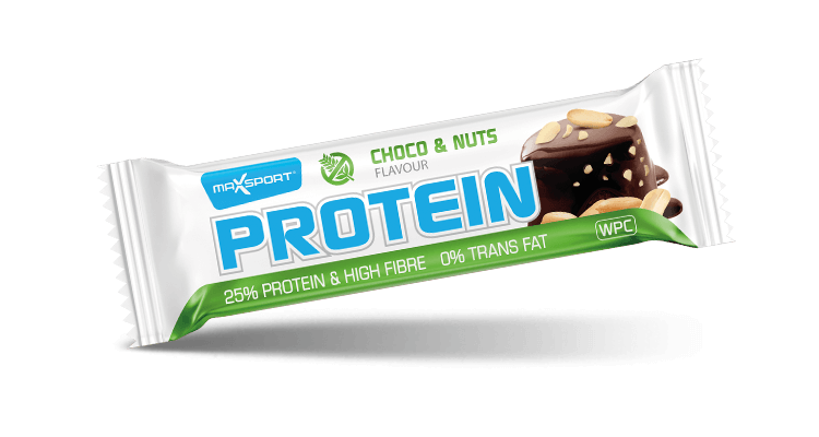 Levně Max Sport Protein Bar Čokoláda s oříšky 60 g